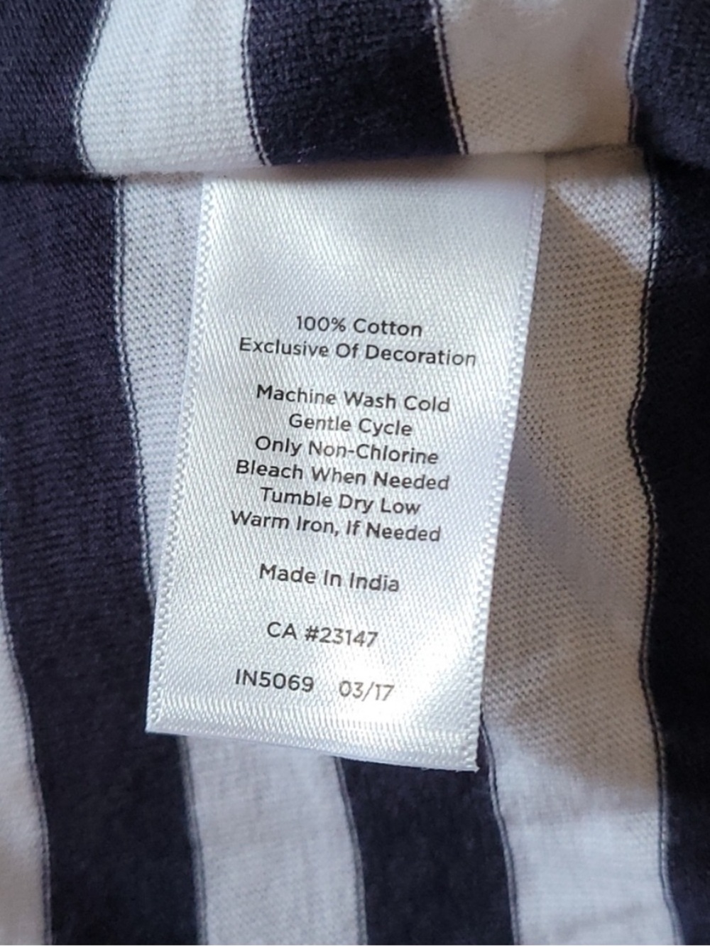 NWT Talbots nautical navy blue and white stripes poncho blouse - Picture 10 of 11
